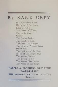 By Zane Grey